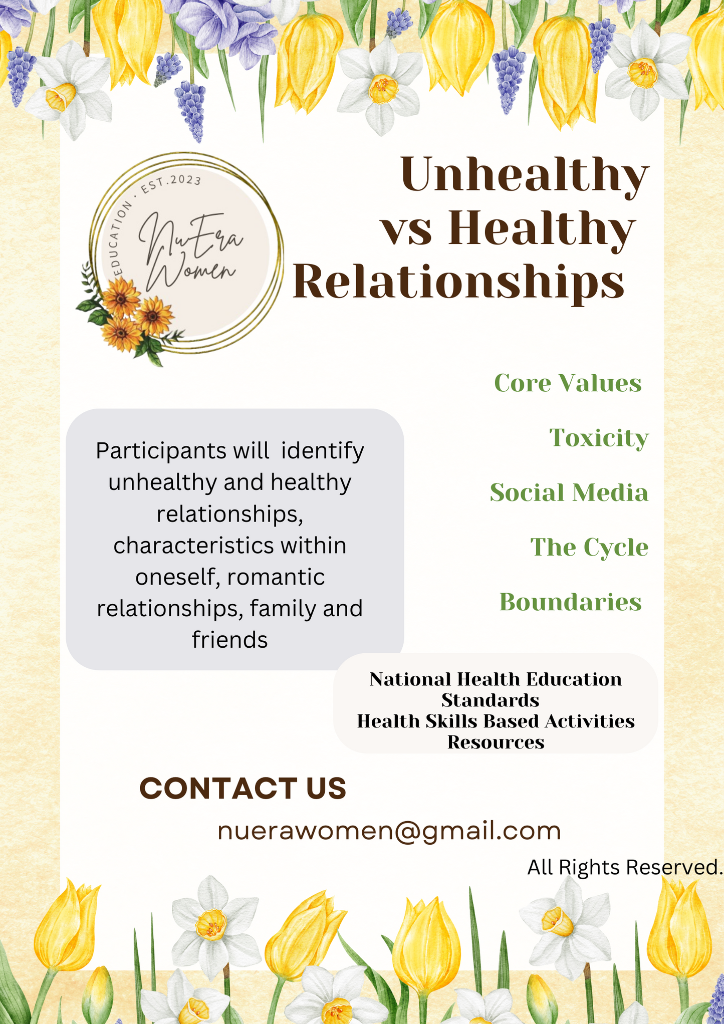 Unhealthy vs Healthy Relationships